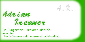 adrian kremmer business card